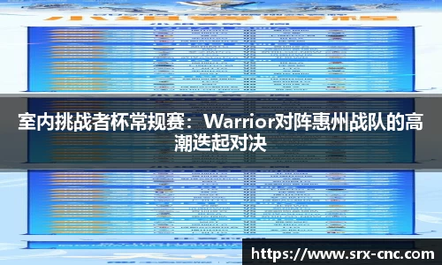 室内挑战者杯常规赛：Warrior对阵惠州战队的高潮迭起对决